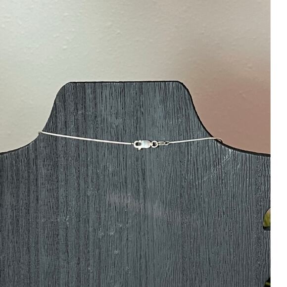 925 Sterling Silver Cross Pendant Necklace 16” Rhinestones Italy Thailand Marked - Picture 8 of 10